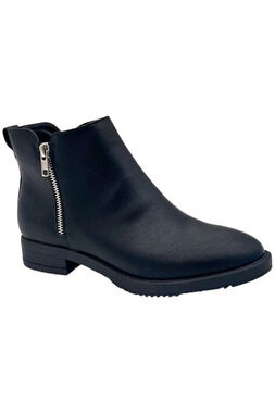 Style & Co Laylaa Zip Ankle Booties Black Smooth - Medium